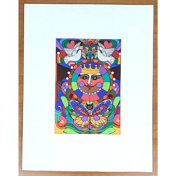 Joanne Zucco Berneche "Two Doves" Acrylic Art 17.75" x 22.75" Unframed Original - Picture 1 of 7